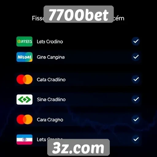 Comparativo de métodos de pagamento aceitos no 7700bet